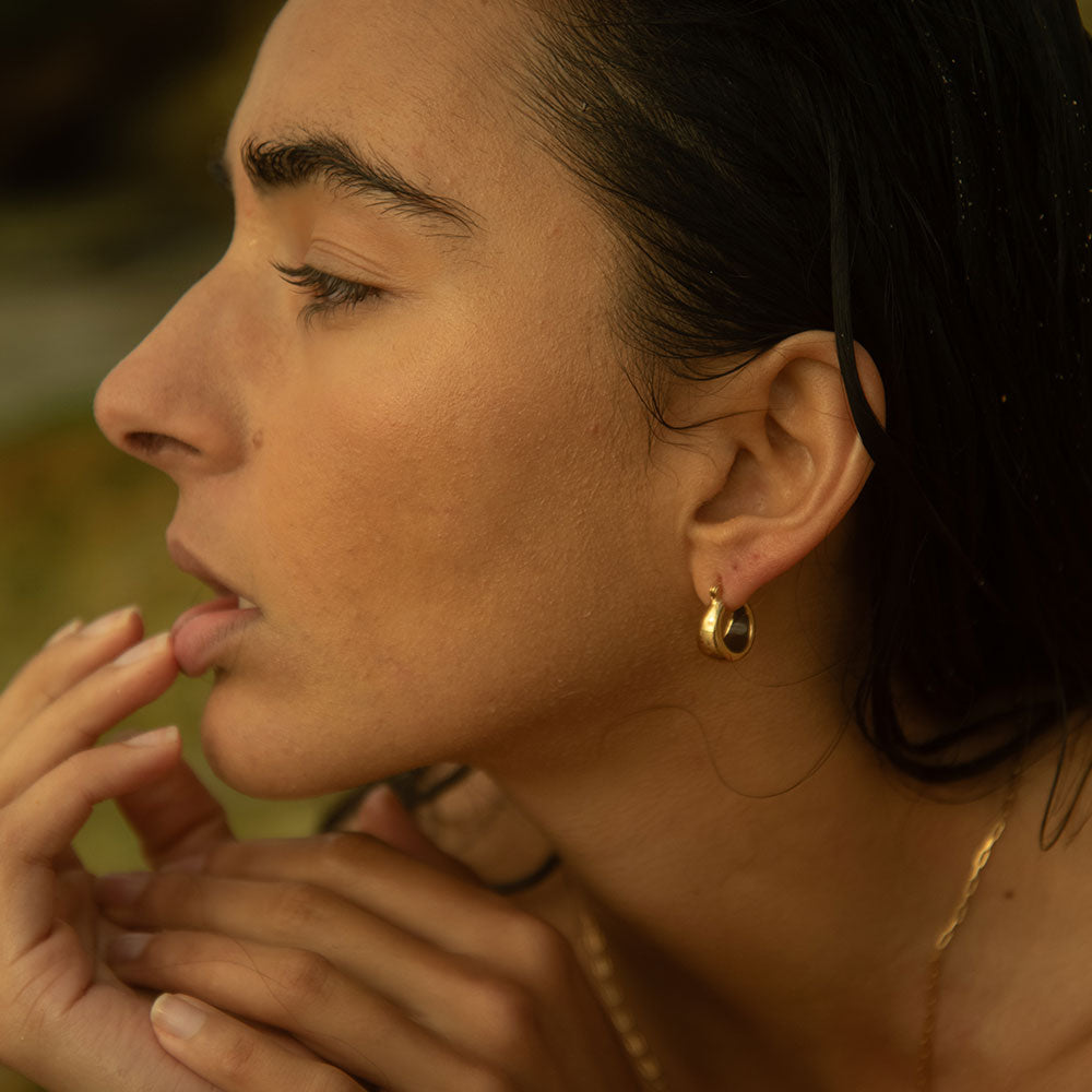 18k Gold Vermeil Muse French Hoop Earrings