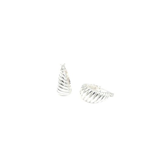 Riviera French Hoop Earrings Silver