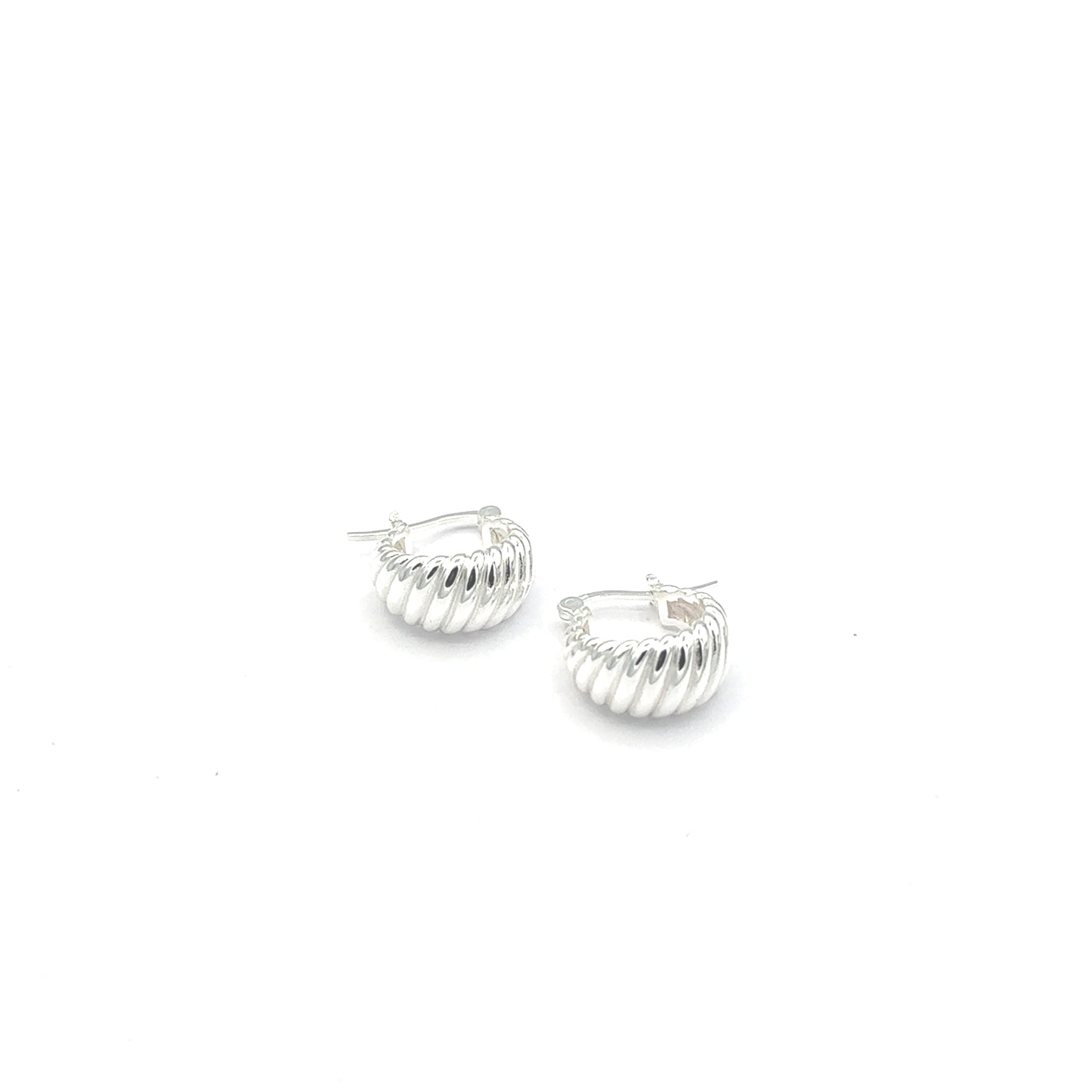 Riviera French Hoop Earrings Silver