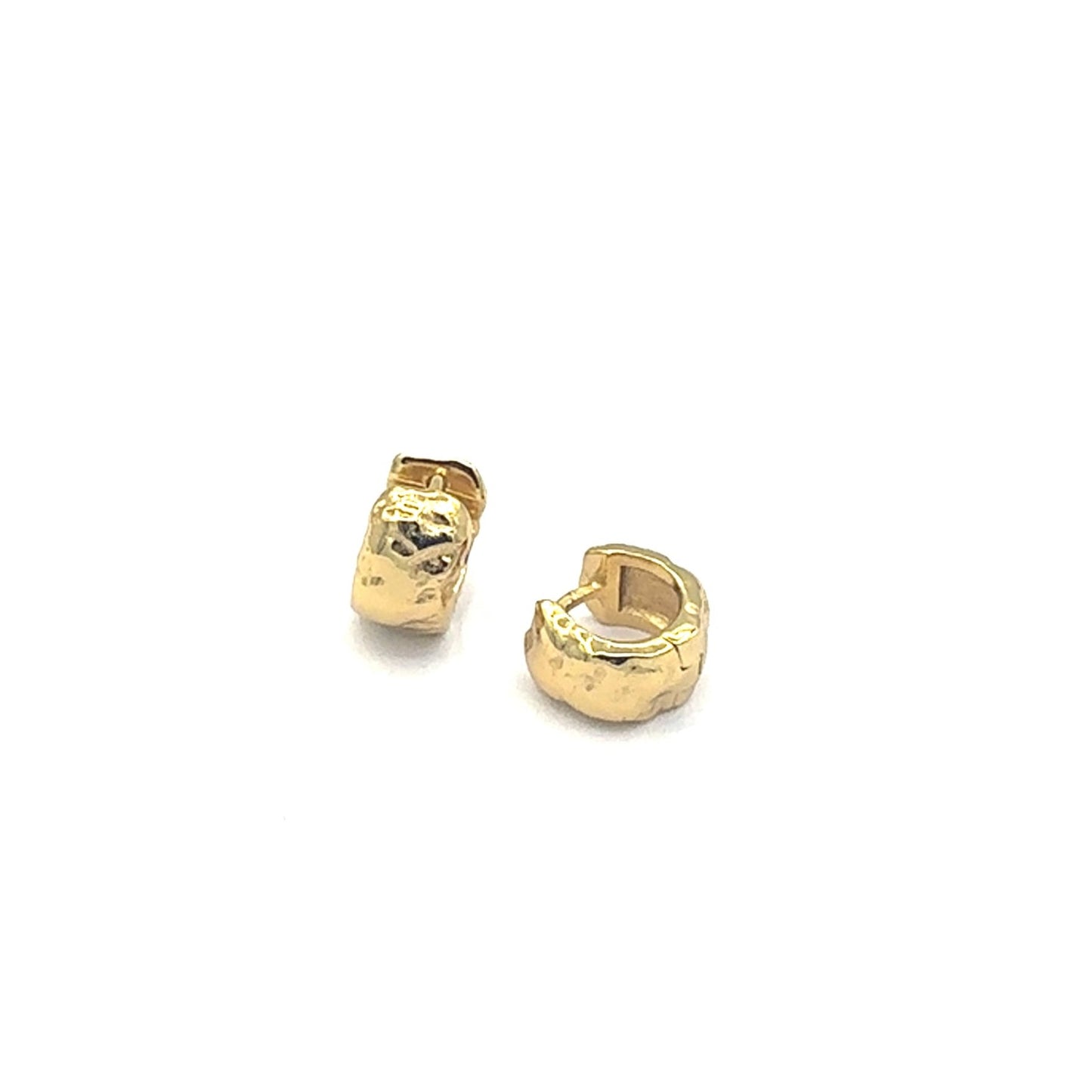 18k Gold Vermeil Lava Chunky Huggies