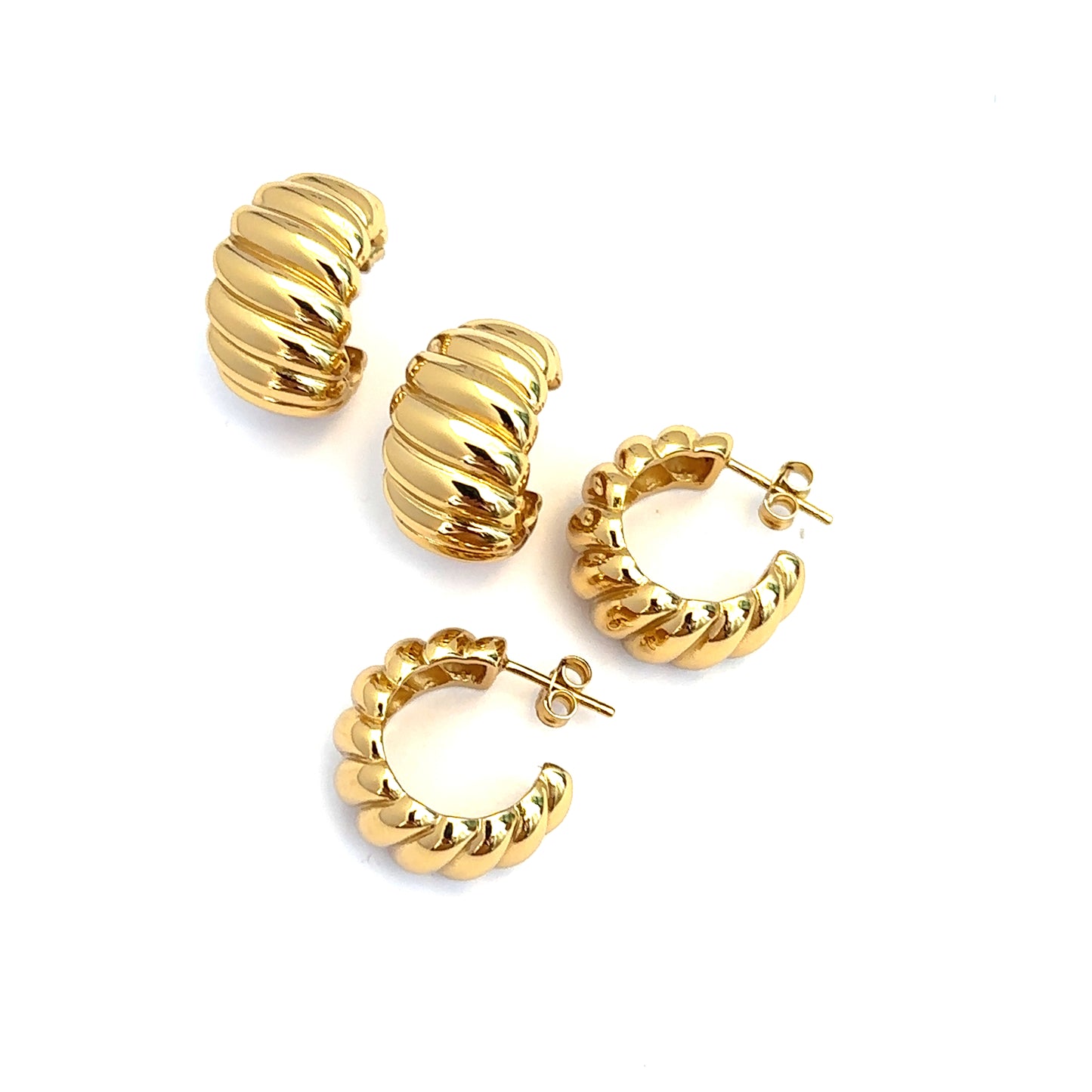 18k Gold Vermeil Siren Hoop Earrings