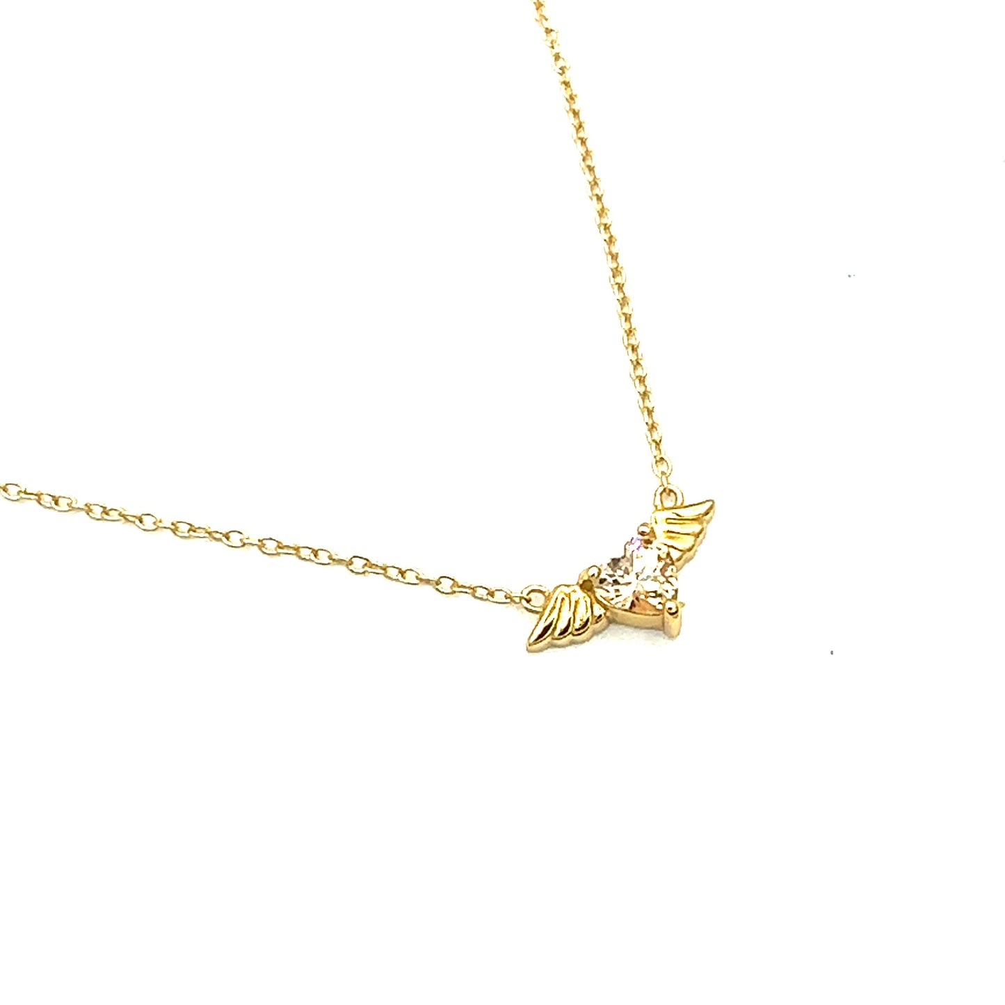 18k Gold Vermeil Angel Heart Necklace