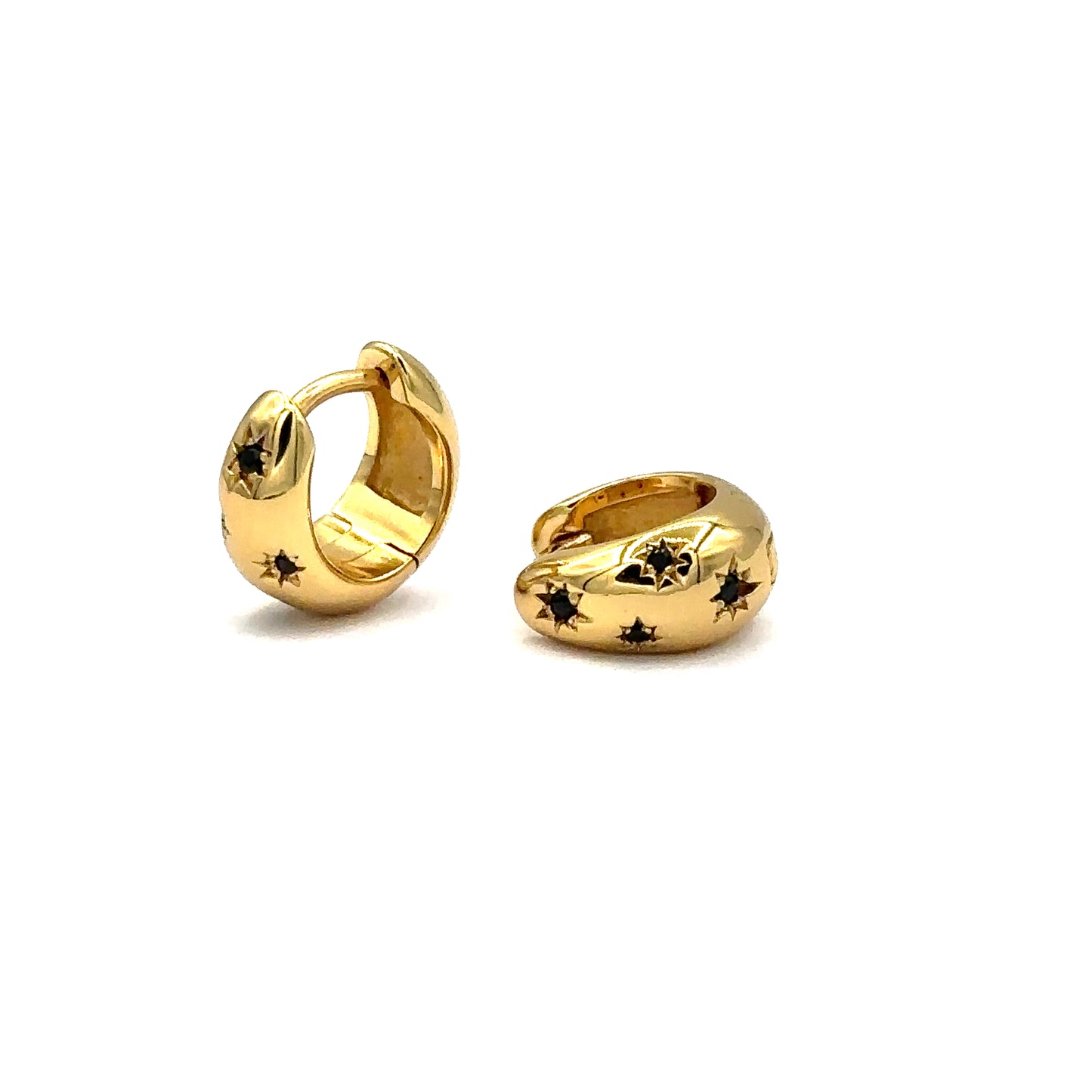 18k Gold Vermeil Nightfall Huggie Earrings