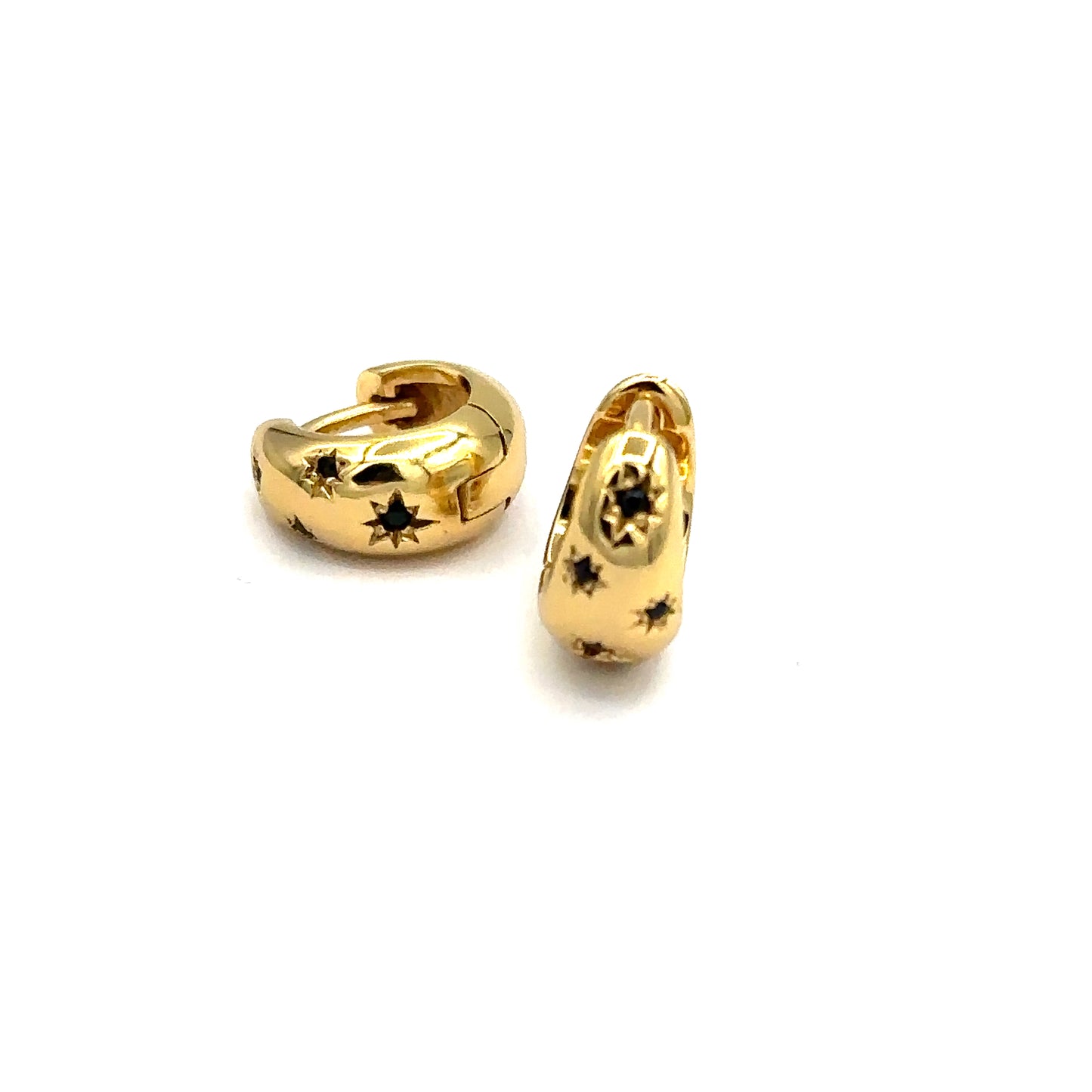 18k Gold Vermeil Nightfall Huggie Earrings