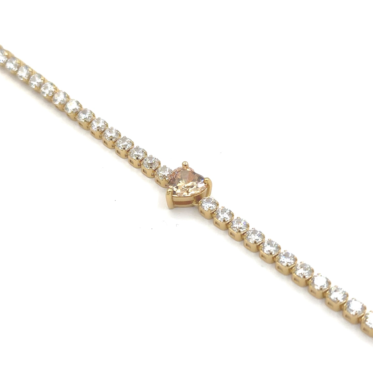 18k Gold Vermeil Sweetheart Tennis Bracelet