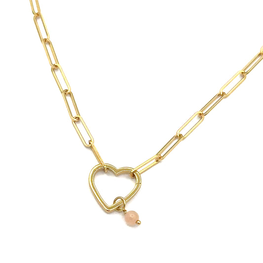 18k Gold Vermeil Sweetheart Paperclip Chain Necklace