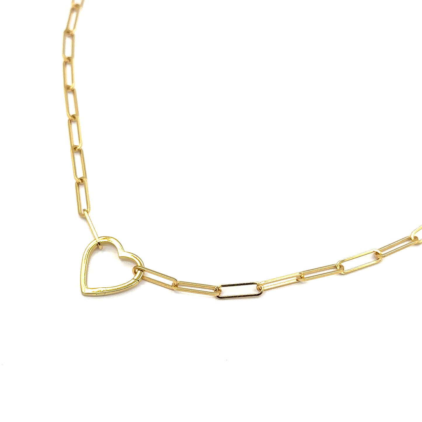 18k Gold Vermeil Sweetheart Paperclip Chain Necklace