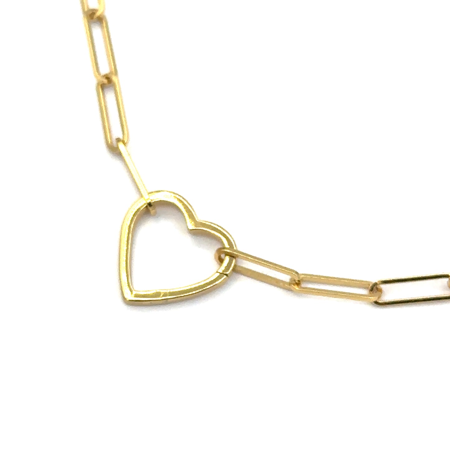 18k Gold Vermeil Sweetheart Paperclip Chain Necklace