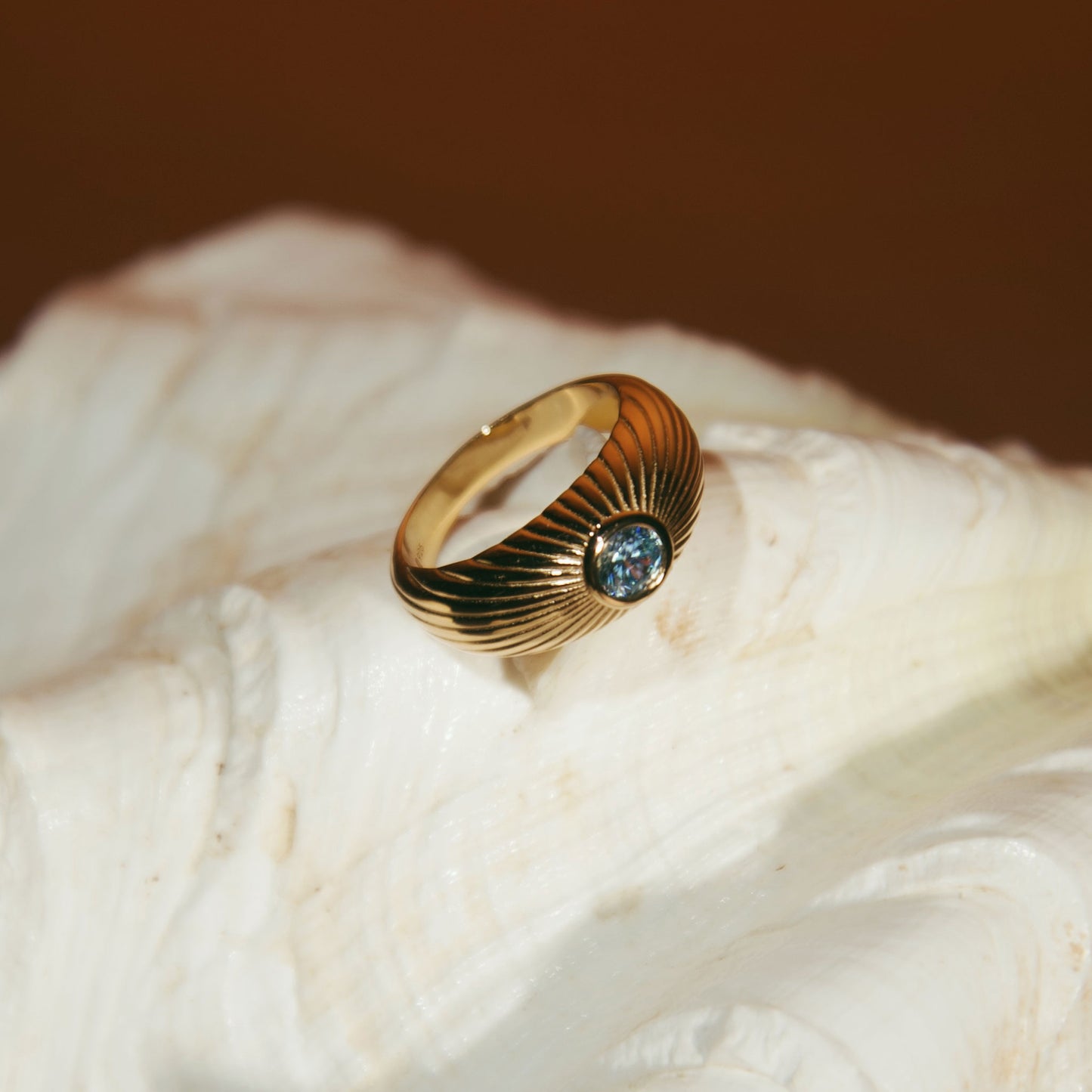 18k Gold Vermeil Ocean Soul Ring