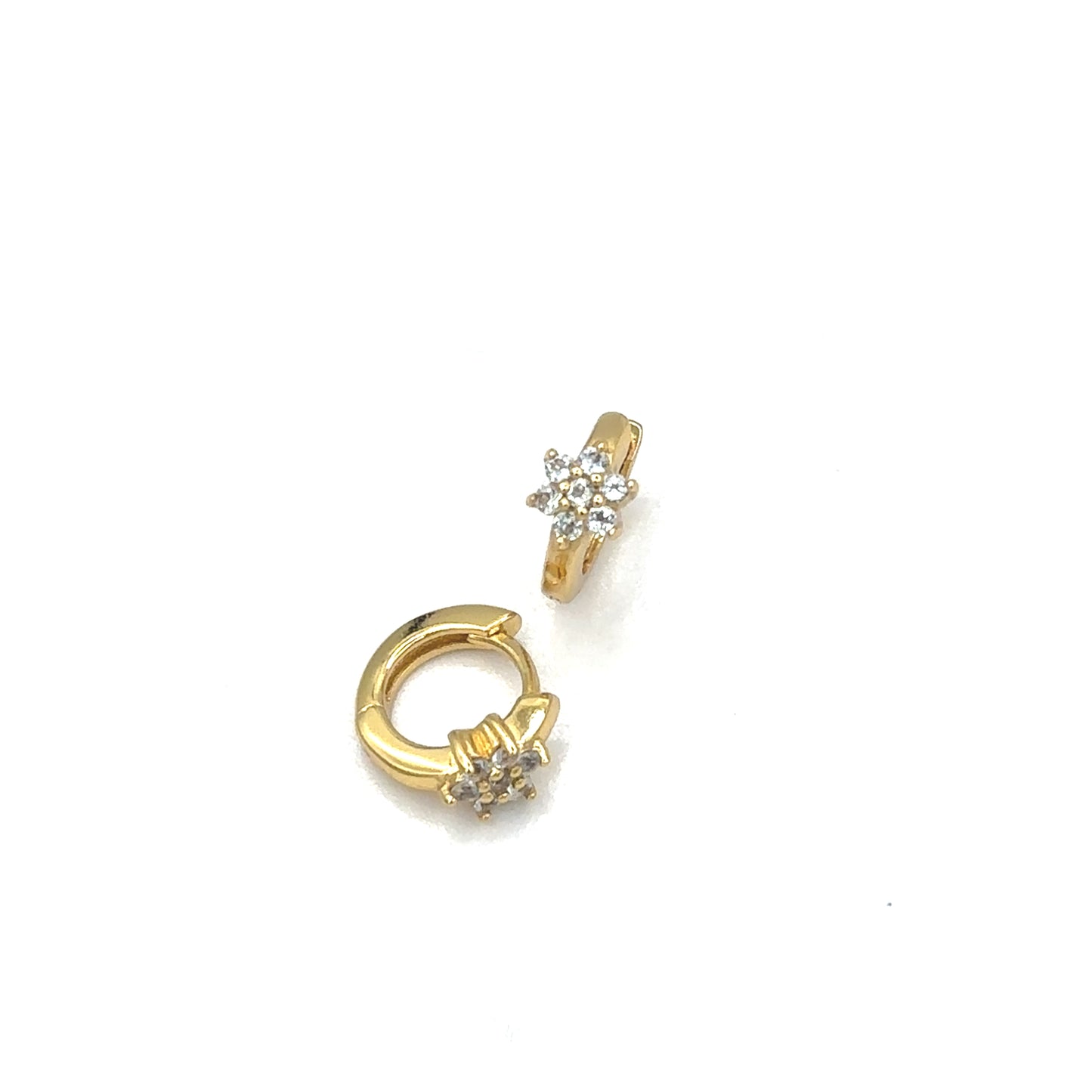 18k Gold Vermeil Twilight Topaz Huggies