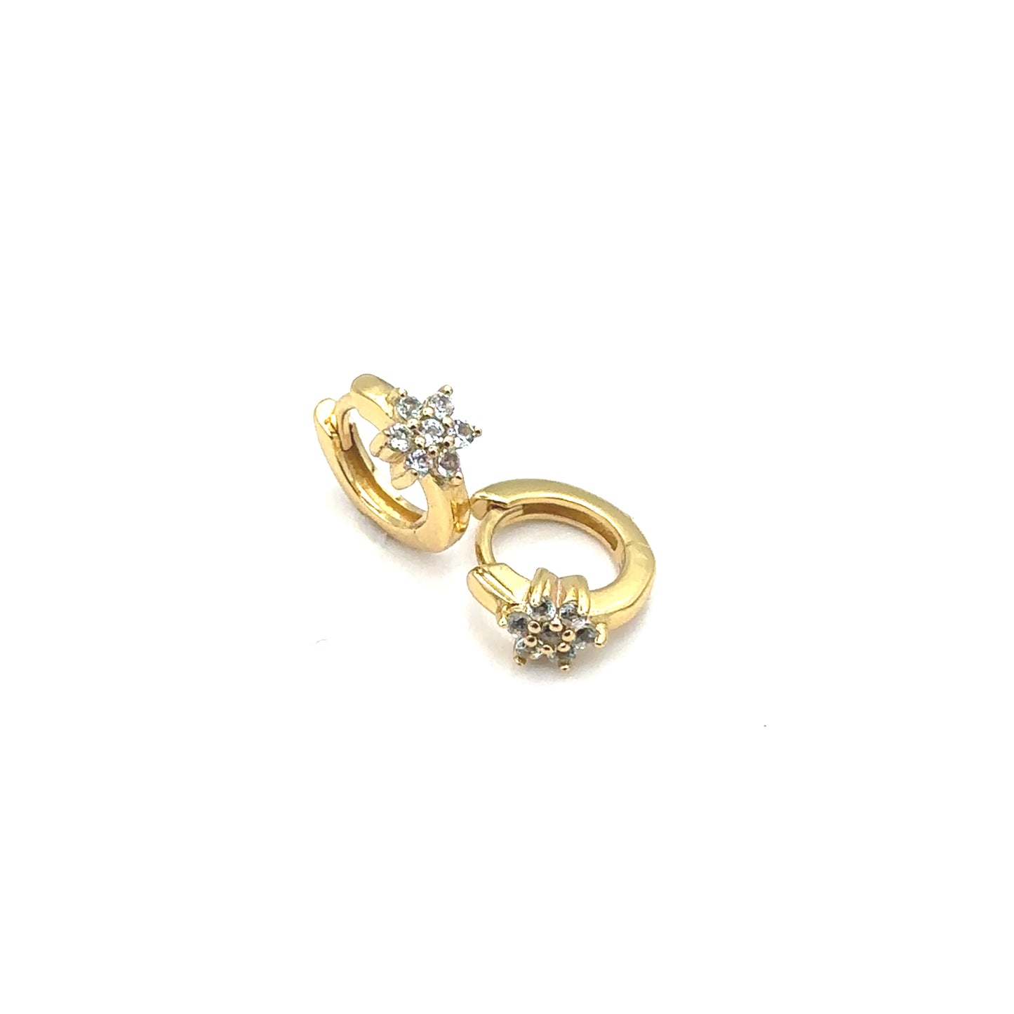 18k Gold Vermeil Twilight Topaz Huggies