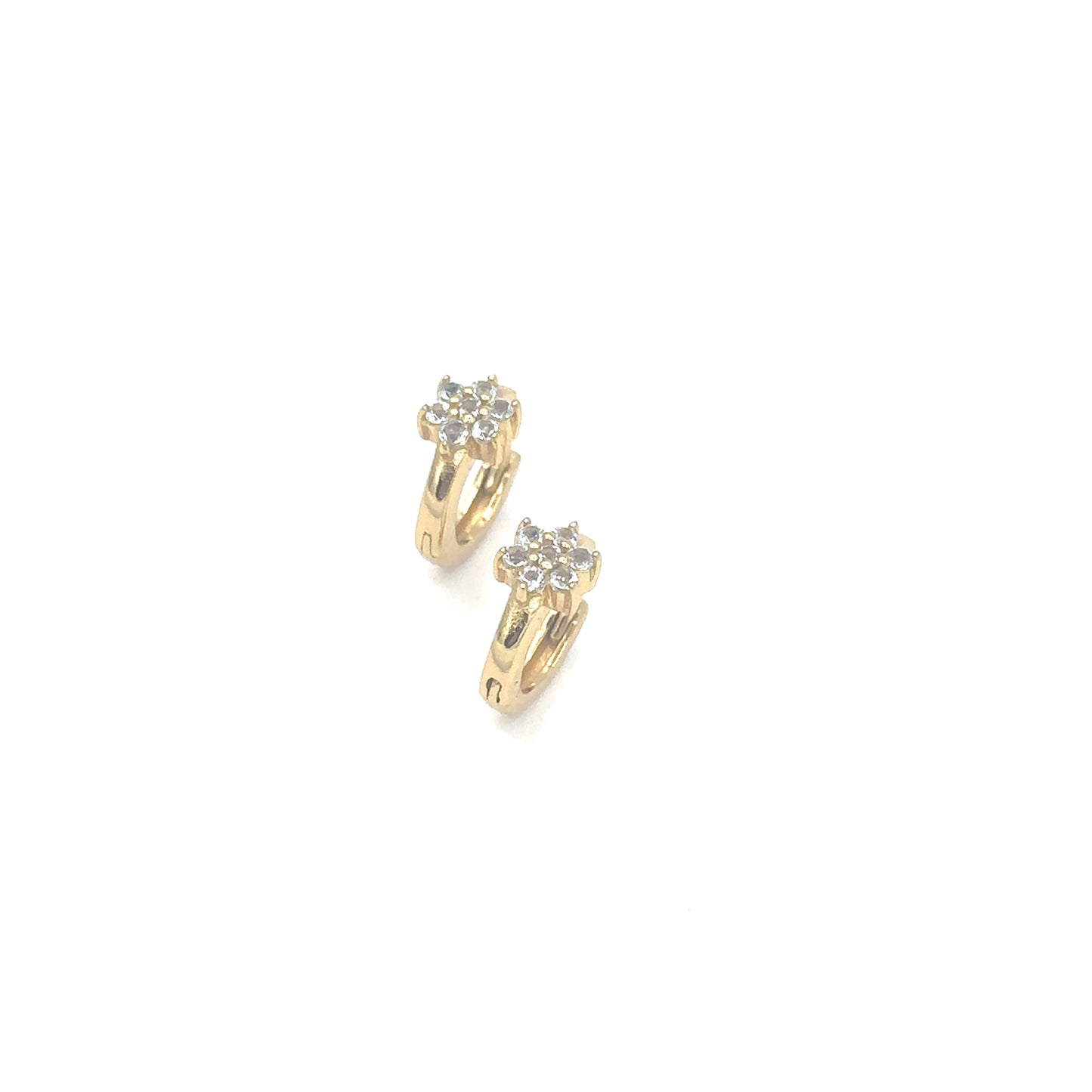 18k Gold Vermeil Twilight Topaz Huggies